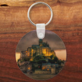 Mont St Michel Island Church Normandy Sleutelhanger (Voorkant)