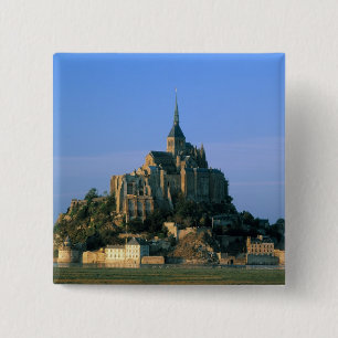 Mont St Michel, Manche, Normandië, Frankrijk Vierkante Button 5,1 Cm
