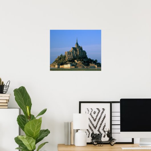 Mont St Michel, Manche, Normandy, Frankrijk Poster (Thuiskantoor)