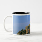 Mont St Michel, Manche, Normandy, Frankrijk Tweekleurige Koffiemok (Links)
