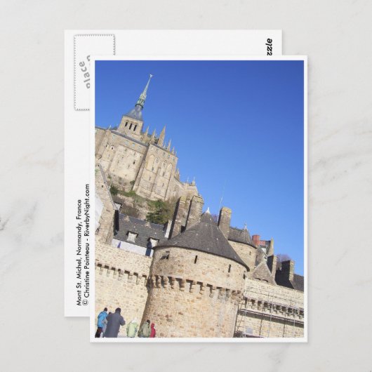 Mont St Michel, Normandy, Frankrijk Briefkaart (Voorkant / Achterkant)