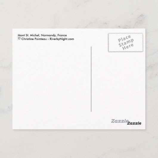 Mont St Michel, Normandy, Frankrijk Briefkaart (Achterkant)
