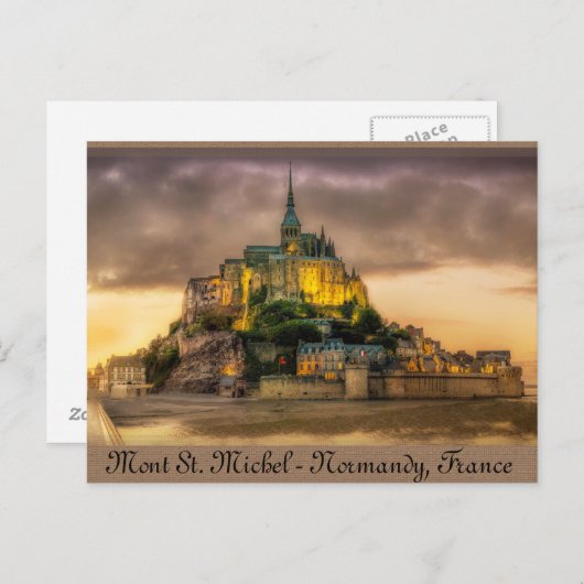 Mont St. Michel, Normandy, Frankrijk Briefkaart (Voorkant / Achterkant)