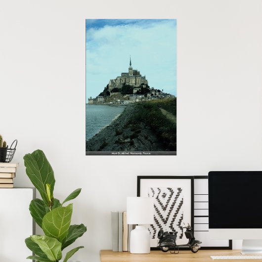 Mont St. Michel, Normandy, Frankrijk Poster (Thuiskantoor)