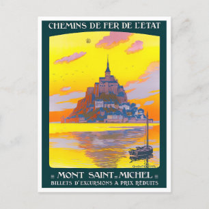 Mont St. Michel vintage-Briefkaart Briefkaart