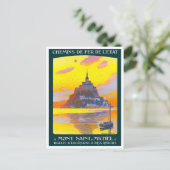 Mont St. Michel vintage-Briefkaart Briefkaart (Staand voorkant)