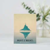 mont st michel vintage Reisposter Briefkaart (Staand voorkant)