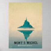 mont st michel vintage Travel poster (Voorkant)