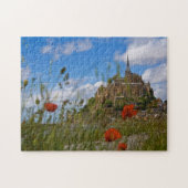 Mont St Michele door de papavers Legpuzzel (Horizontaal)