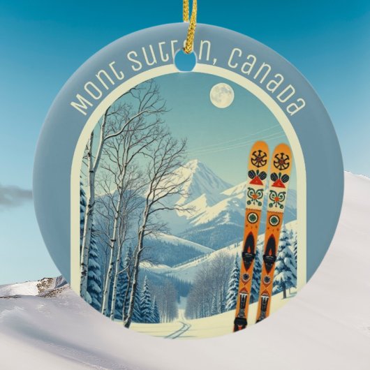 Mont Sutton Canada ski-souvenir Keramisch Ornament