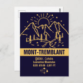 Mont-Tremblant, Canada Québec Minimalist Mountain Briefkaart (Voorkant / Achterkant)