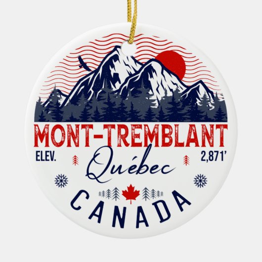 Mont-Tremblant Canada Québec skiing Mountain Keramisch Ornament (Voorkant)