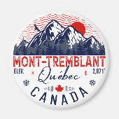 Mont-Tremblant Canada Québec skiing Mountain Magneet (Voorkant)