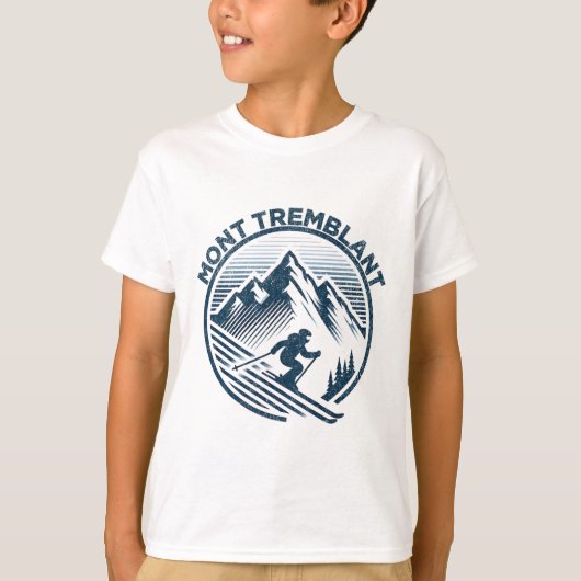 Mont Tremblant Canada Ski Resort Winterskiën Queb T-shirt (Voorkant)