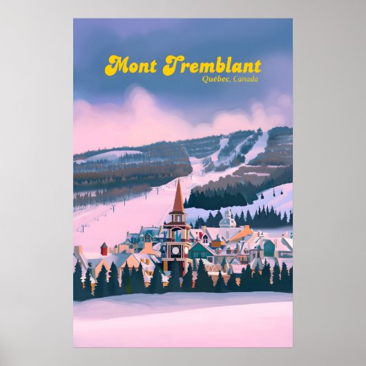 Mont Tremblant Canada Skigebied Reisposter Poster (Voorkant)