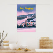 Mont Tremblant Canada Skigebied Reisposter Poster (Keuken)