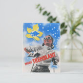 Mont Tremblant Canada Vintage Poster 1939 Briefkaart (Staand voorkant)