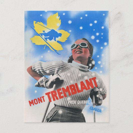 Mont Tremblant Canada Vintage Poster 1939 Briefkaart (Voorkant)