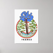 Mont Tremblant France skiposter Canvas Afdruk (Voorkant)