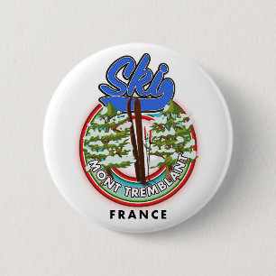 Mont Tremblant France skiposter Ronde Button 5,7 Cm
