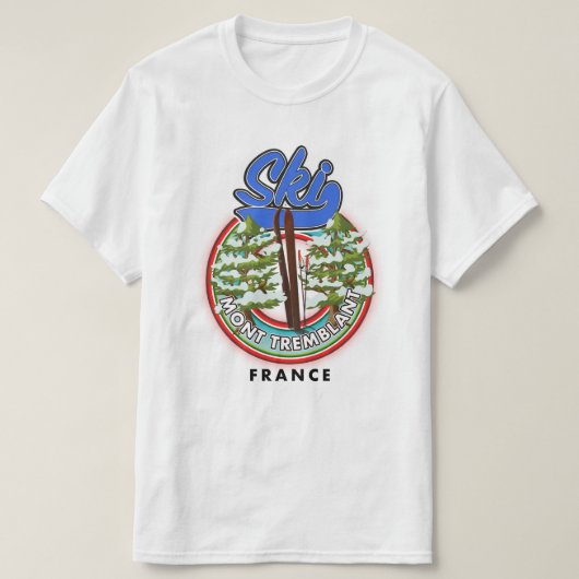 Mont Tremblant France skiposter T-shirt (Design voorkant)