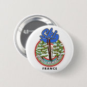 Mont Tremblant Frankrijk ski reisposter Ronde Button 5,7 Cm (Voorkant /achterkant)