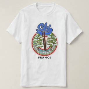 Mont Tremblant Frankrijk ski reisposter T-shirt