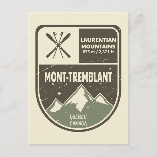 Mont-Tremblant Laurentian Mountains Canada Briefkaart (Voorkant)