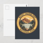 Mont-Tremblant National Park Canada Badge Briefkaart (Voorkant / Achterkant)