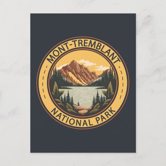 Mont-Tremblant National Park Canada Badge Briefkaart (Voorkant)