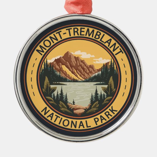 Mont-Tremblant National Park Canada Badge Metalen Ornament (Voorkant)