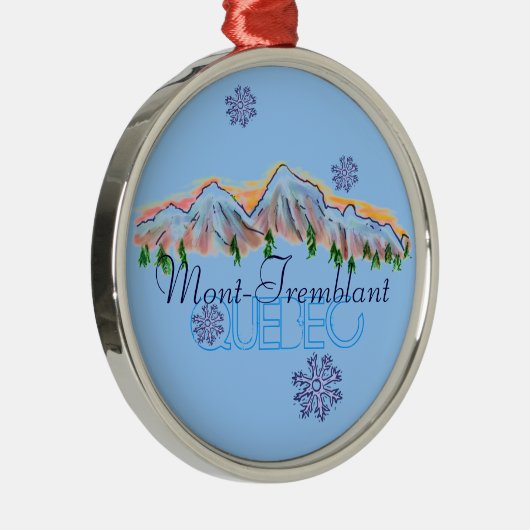 Mont Tremblant Quebec-bergversiering Metalen Ornament (Rechts)