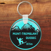 Mont Tremblant Quebec blauwgroen sleutelhanger voo (Voorkant)