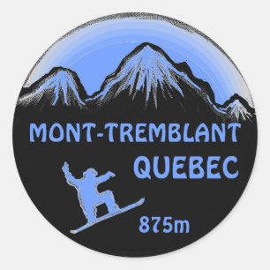 Mont Tremblant Quebec Blue stickers voor sneeuwboa