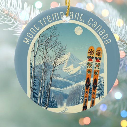 Mont Tremblant Quebec Canada ski souvenir  Keramisch Ornament