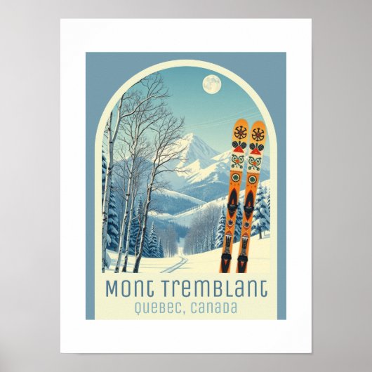 Mont Tremblant Quebec Canada ski vacation Poster (Voorkant)
