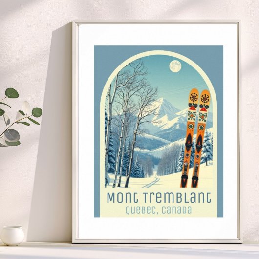 Mont Tremblant Quebec Canada skivakantie Poster