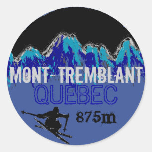 Mont Tremblant Quebec kleurrijke ski art stickers