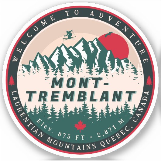 Mont-Tremblant Quebec Laurentian Mountains, Canada Sticker (Voorkant)