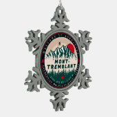 Mont-Tremblant Quebec Laurentian Mountains, Canada Tin Sneeuwvlok Ornament (Links)