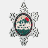 Mont-Tremblant Quebec Laurentian Mountains, Canada Tin Sneeuwvlok Ornament (Rechts)