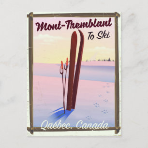 Mont-Tremblant Québec Ski poster. Briefkaart