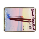 Mont-Tremblant Québec Ski poster. Magneet (Horizontaal)