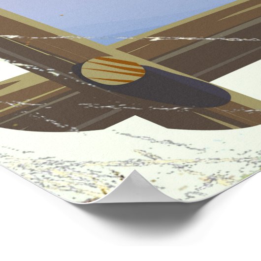 Mont-Tremblant Québec Ski poster. Poster (Hoek)