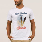 Mont-Tremblant Québec Ski poster. T-shirt (Voorkant)