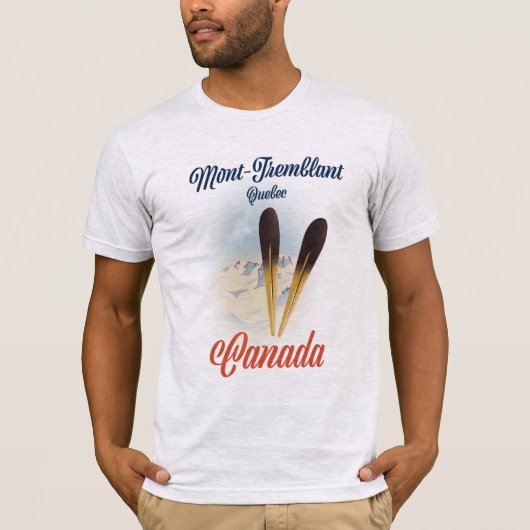 Mont-Tremblant Québec Ski poster. T-shirt (Voorkant)