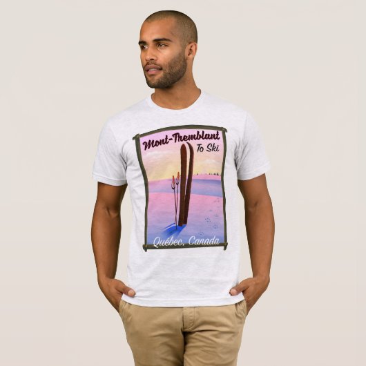 Mont-Tremblant Québec Ski poster. T-shirt (Voorkant volledig)