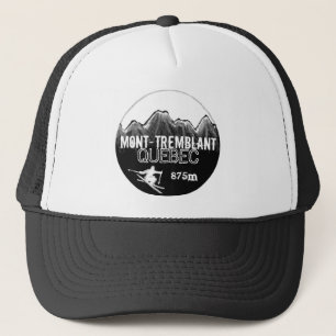 Mont Tremblant Quebec ski zwart witte hoed Trucker Pet