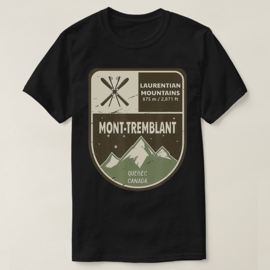 Mont Tremblant Quebec Vintage T-shirt (Design voorkant)
