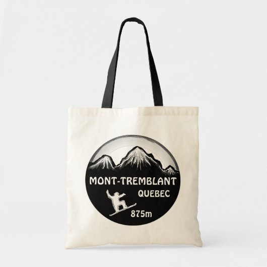 Mont Tremblant Quebec zwarte sneeuwplank Tote Bag (Voorkant)